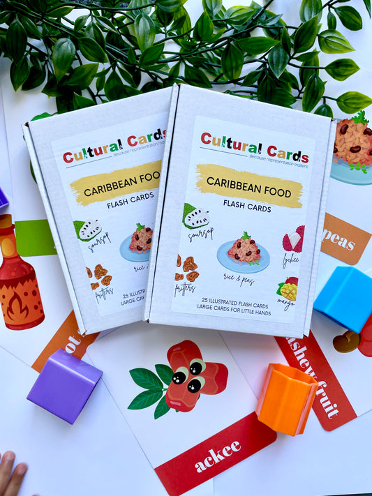 2 Pack - Caribbean Food Flash Cards